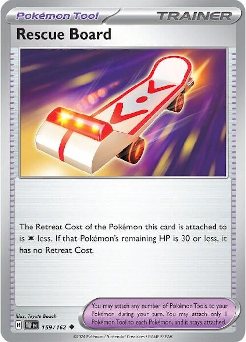 Rescue Board - Normal 159/162 Temporal Forces | Uncommon Trainer Card