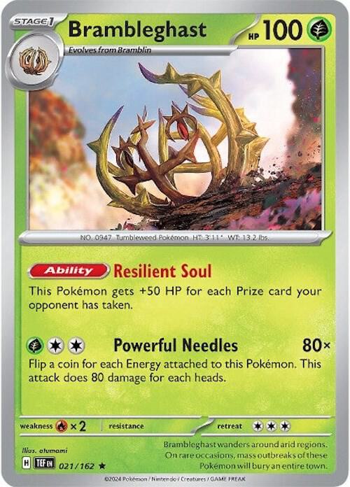 Brambleghast - Holofoil 021/162 Temporal Forces | Rare Pokemon Card