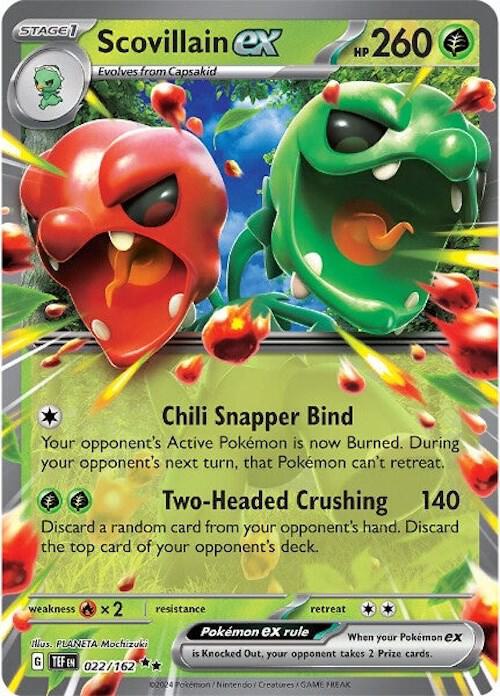Scovillain ex - Holofoil 022/162 Temporal Forces | Double Rare Pokemon Card