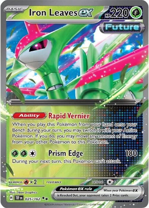 Iron Leaves ex - 025/162 - Holofoil 025/162 Temporal Forces | Double Rare Pokemon Card