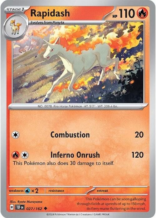 Rapidash - Normal 027/162 Temporal Forces | Uncommon Pokemon Card