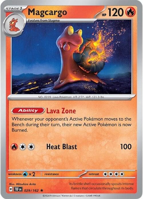 Magcargo - Reverse Holofoil 029/162 Temporal Forces | Rare Pokemon Card