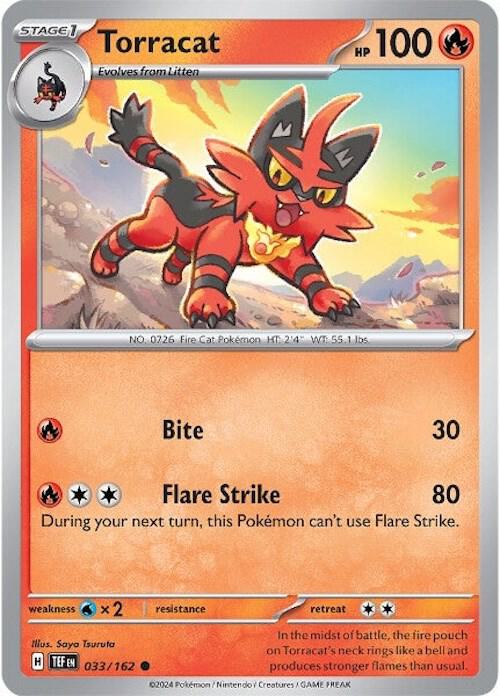 Torracat - Normal 033/162 Temporal Forces | Common Pokemon Card