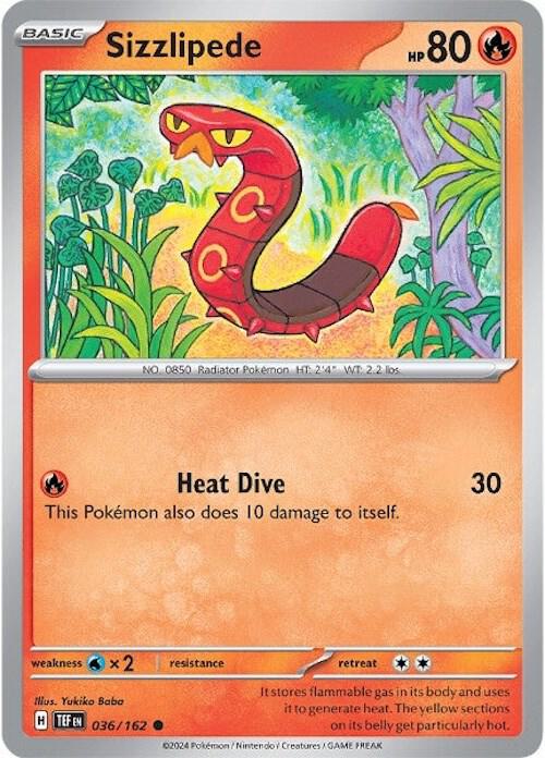 Sizzlipede - Normal 036/162 Temporal Forces | Common Pokemon Card