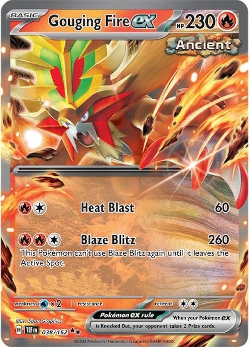 Gouging Fire ex - 038/162 - Holofoil 038/162 Temporal Forces | Double Rare Pokemon Card
