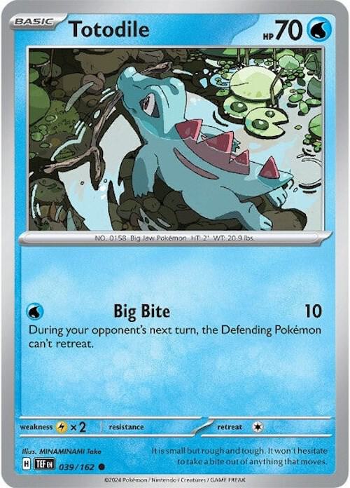 Totodile - Reverse Holofoil 039/162 Temporal Forces | Common Pokemon Card