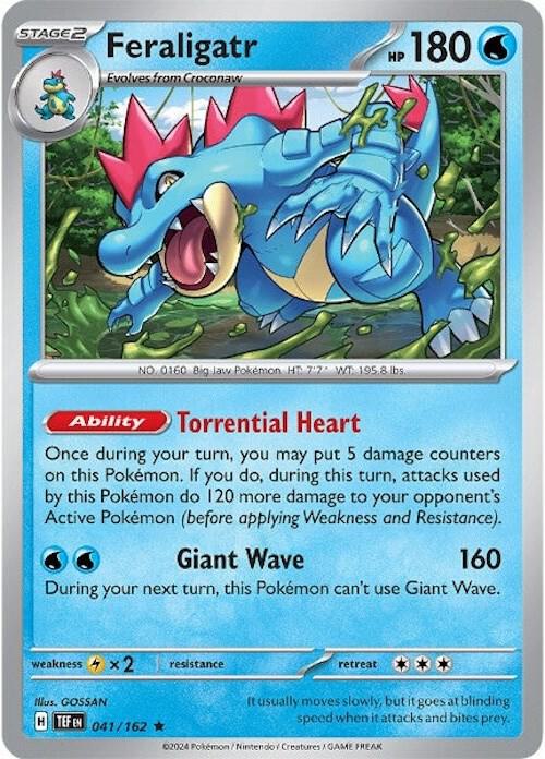 Feraligatr - Reverse Holofoil 041/162 Temporal Forces | Rare Pokemon Card