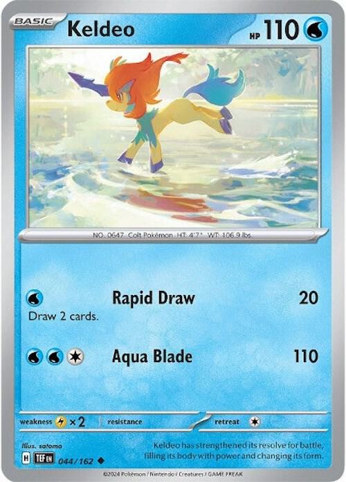 Keldeo - Reverse Holofoil 044/162 Temporal Forces | Uncommon Pokemon Card