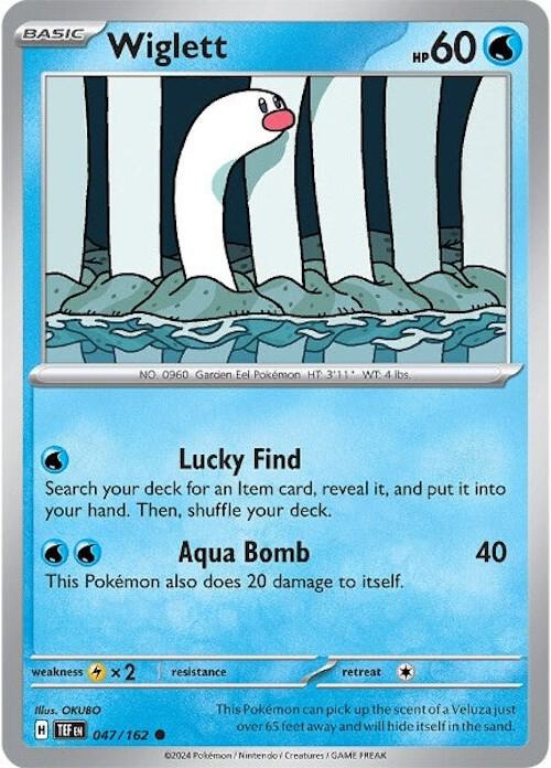 Wiglett - Normal 047/162 Temporal Forces | Common Pokemon Card