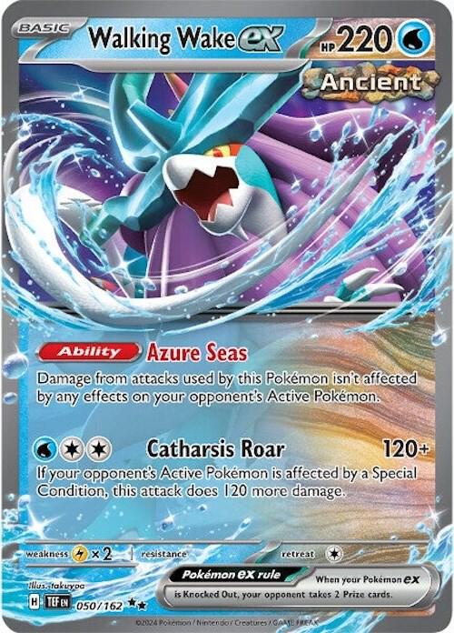 Walking Wake ex - 050/162 - Holofoil 050/162 Temporal Forces | Double Rare Pokemon Card