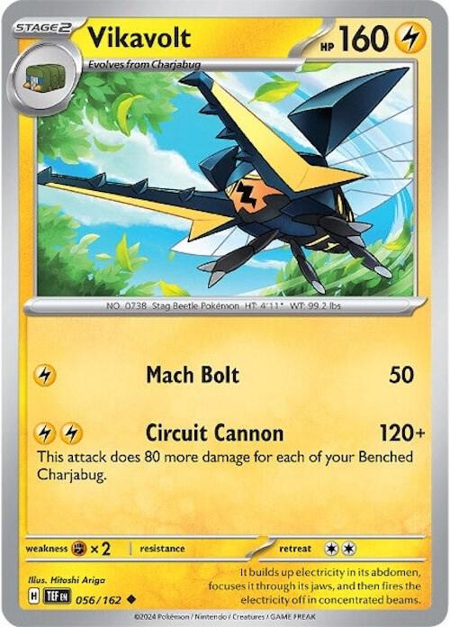 Vikavolt - Normal 056/162 Temporal Forces | Uncommon Pokemon Card