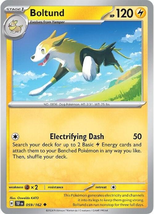 Boltund - Reverse Holofoil 059/162 Temporal Forces | Uncommon Pokemon Card