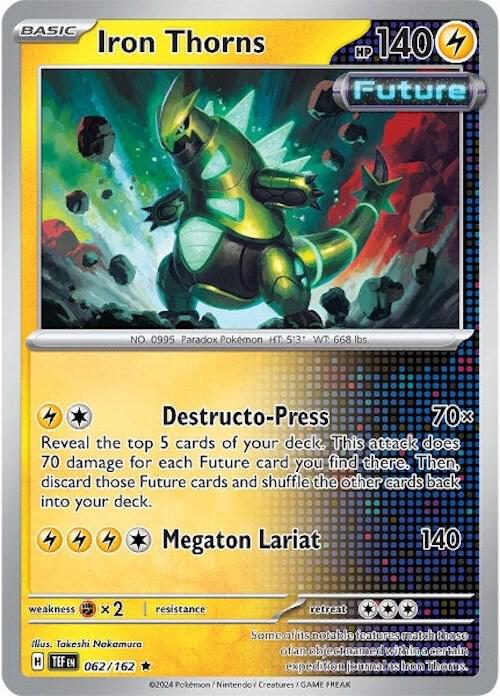 Iron Thorns - Holofoil 062/162 Temporal Forces | Rare Pokemon Card