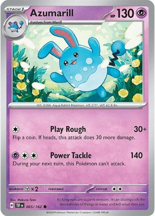 Azumarill - Normal 065/162 Temporal Forces | Common Pokemon Card