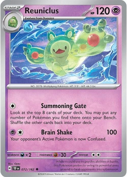 Reuniclus - 072/162 - Reverse Holofoil 072/162 Temporal Forces | Uncommon Pokemon Card
