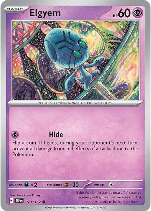 Elgyem - Reverse Holofoil 073/162 Temporal Forces | Common Pokemon Card