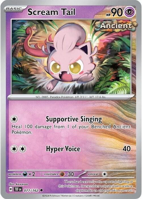 Scream Tail - Normal 077/162 Temporal Forces | Uncommon Pokemon Card