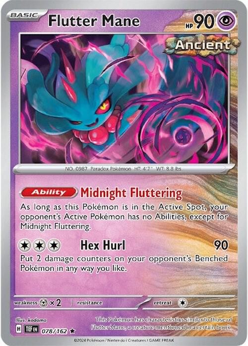 Flutter Mane - Holofoil 078/162 Temporal Forces | Rare Pokemon Card
