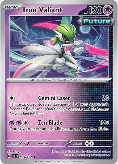 Iron Valiant - 079/162 - Reverse Holofoil 079/162 Temporal Forces | Uncommon Pokemon Card