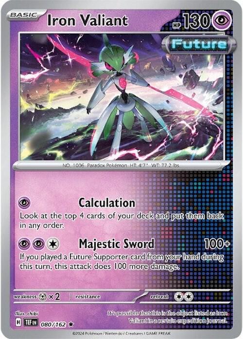 Iron Valiant - 080/162 - Holofoil 080/162 Temporal Forces | Rare Pokemon Card