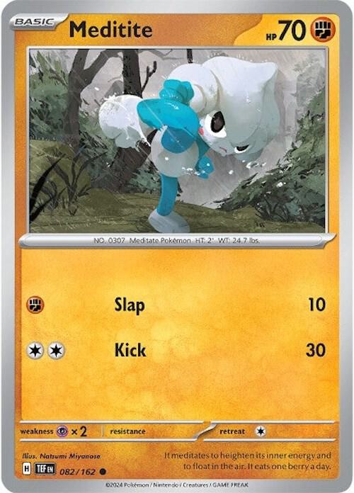 Meditite - Normal 082/162 Temporal Forces | Common Pokemon Card