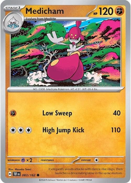 Medicham - Reverse Holofoil 083/162 Temporal Forces | Common Pokemon Card