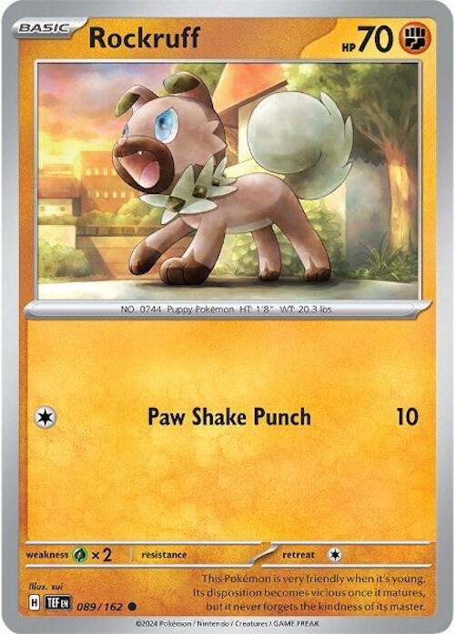Rockruff - Normal 089/162 Temporal Forces | Common Pokemon Card