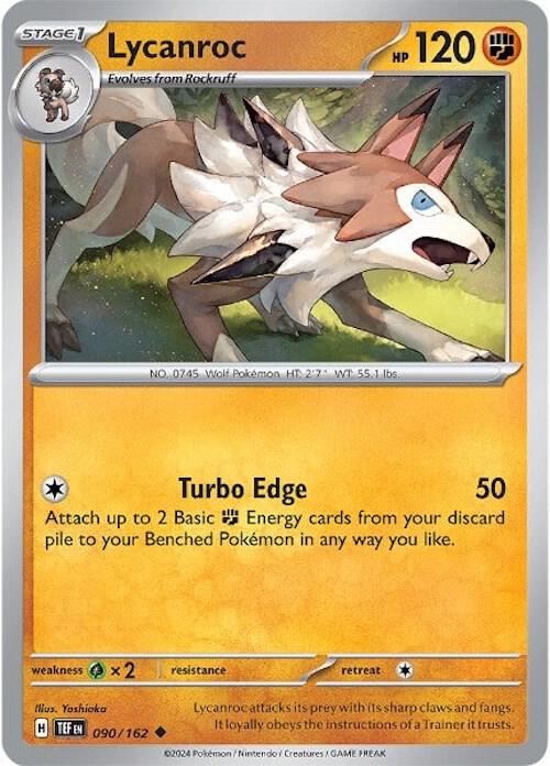 Lycanroc - Normal 090/162 Temporal Forces | Uncommon Pokemon Card