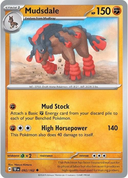 Mudsdale - 092/162 - Normal 092/162 Temporal Forces | Uncommon Pokemon Card