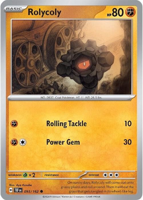 Rolycoly - Normal 093/162 Temporal Forces | Common Pokemon Card