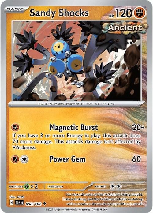 Sandy Shocks - Reverse Holofoil 098/162 Temporal Forces | Uncommon Pokemon Card