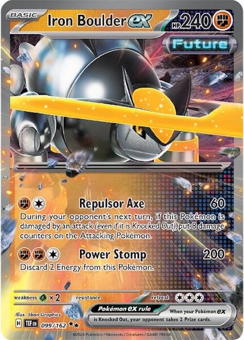 Iron Boulder ex - 099/162 - Holofoil 099/162 Temporal Forces | Double Rare Pokemon Card