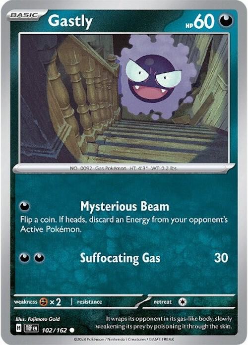 Gastly - 102/162 - Normal 102/162 Temporal Forces | Common Pokemon Card