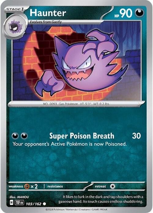 Haunter - Reverse Holofoil 103/162 Temporal Forces | Common Pokemon Card