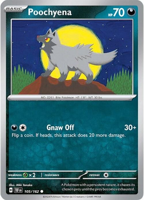 Poochyena - Normal 105/162 Temporal Forces | Common Pokemon Card