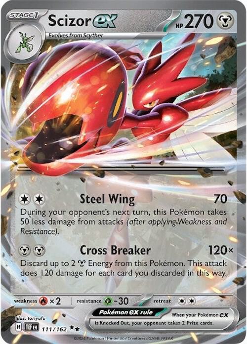 Scizor ex - 111/162 - Holofoil 111/162 Temporal Forces | Double Rare Pokemon Card