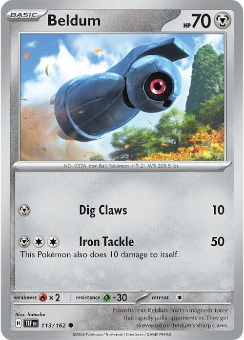 Beldum - Normal 113/162 Temporal Forces | Common Pokemon Card
