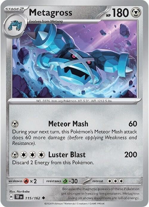 Metagross - 115/162 - Reverse Holofoil 115/162 Temporal Forces | Uncommon Pokemon Card