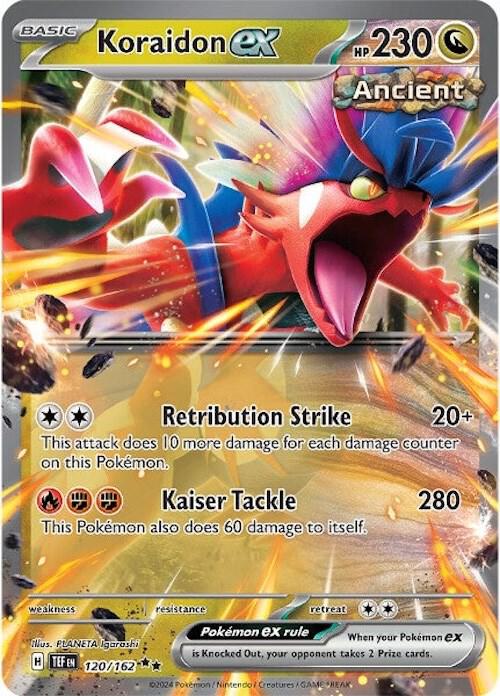 Koraidon ex - Holofoil 120/162 Temporal Forces | Double Rare Pokemon Card