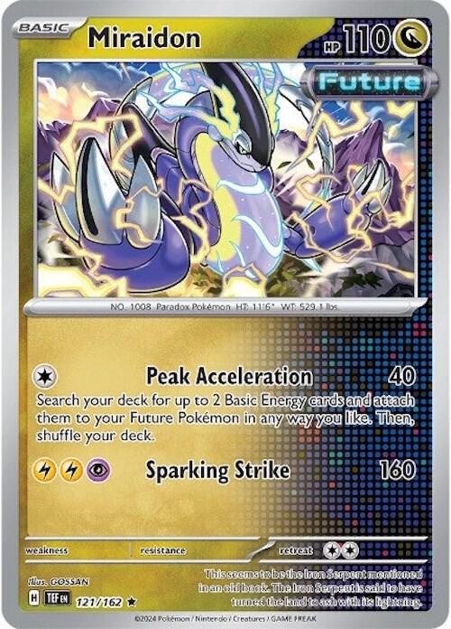 Miraidon - Reverse Holofoil 121/162 Temporal Forces | Rare Pokemon Card