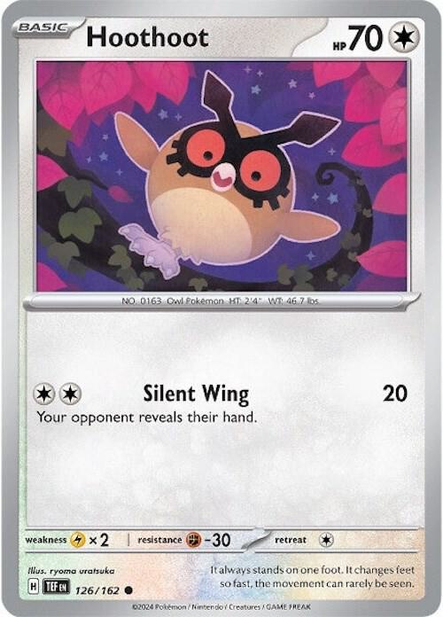 Hoothoot - Normal 126/162 Temporal Forces | Common Pokemon Card