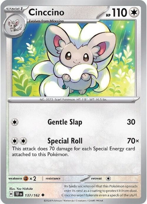 Cinccino - 137/162 - Reverse Holofoil 137/162 Temporal Forces | Uncommon Pokemon Card