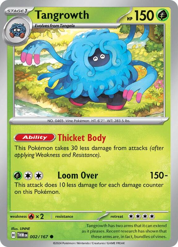 Tangrowth - Normal 002/167 Twilight Masquerade | Common Pokemon Card