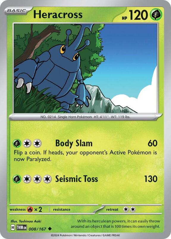 Heracross - Normal 008/167 Twilight Masquerade | Uncommon Pokemon Card