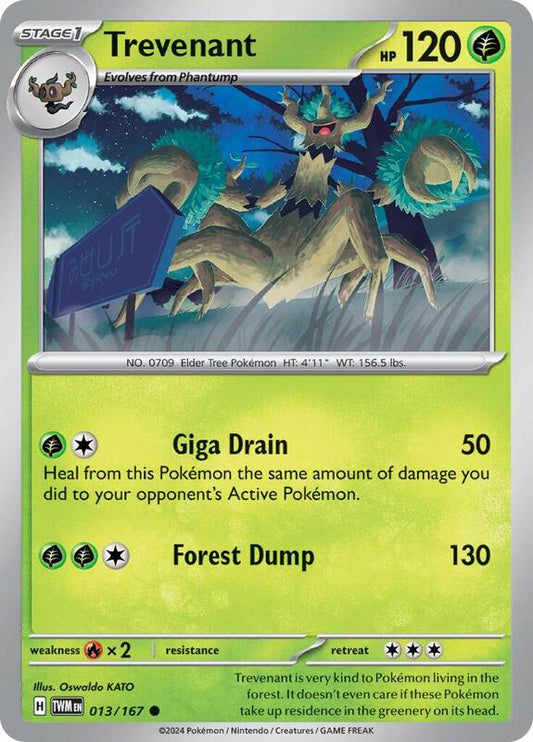 Trevenant - Normal 013/167 Twilight Masquerade | Common Pokemon Card