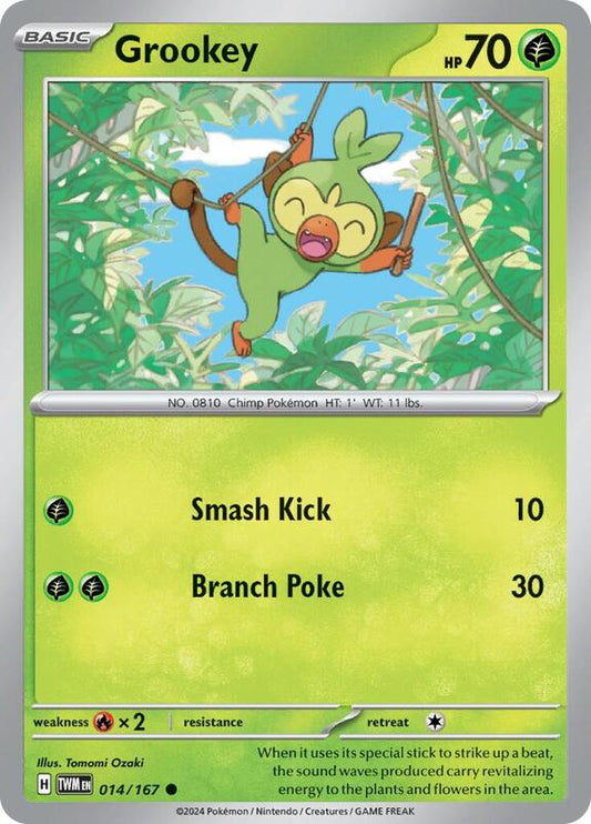 Grookey - Normal 014/167 Twilight Masquerade | Common Pokemon Card