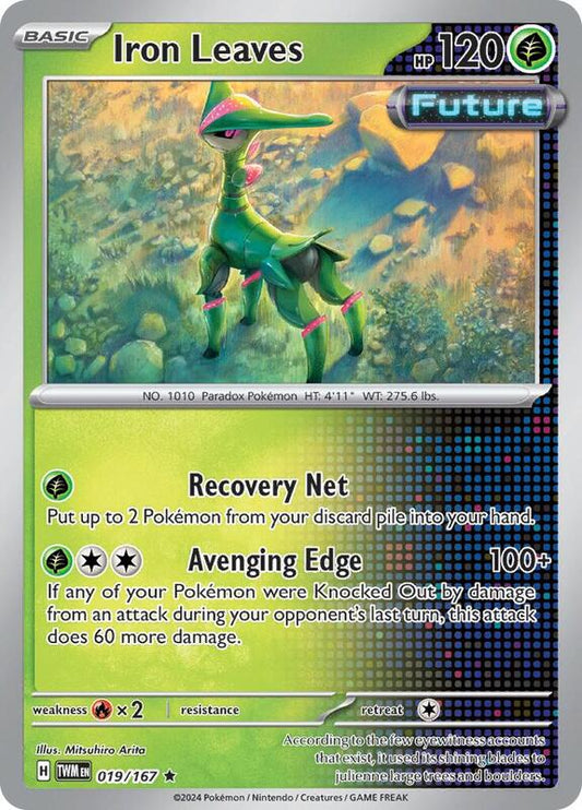 Iron Leaves - Reverse Holofoil 019/167 Twilight Masquerade | Rare Pokemon Card
