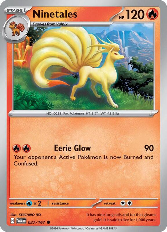 Ninetales - Normal 027/167 Twilight Masquerade | Common Pokemon Card