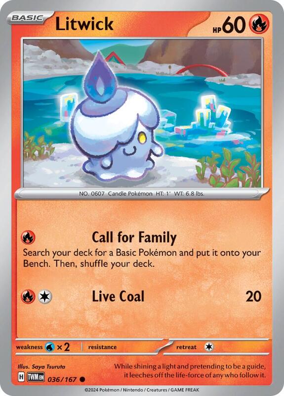 Litwick - Reverse Holofoil 036/167 Twilight Masquerade | Common Pokemon Card