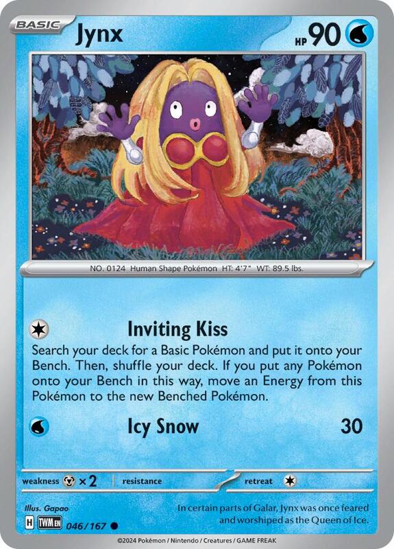 Jynx - Reverse Holofoil 046/167 Twilight Masquerade | Common Pokemon Card